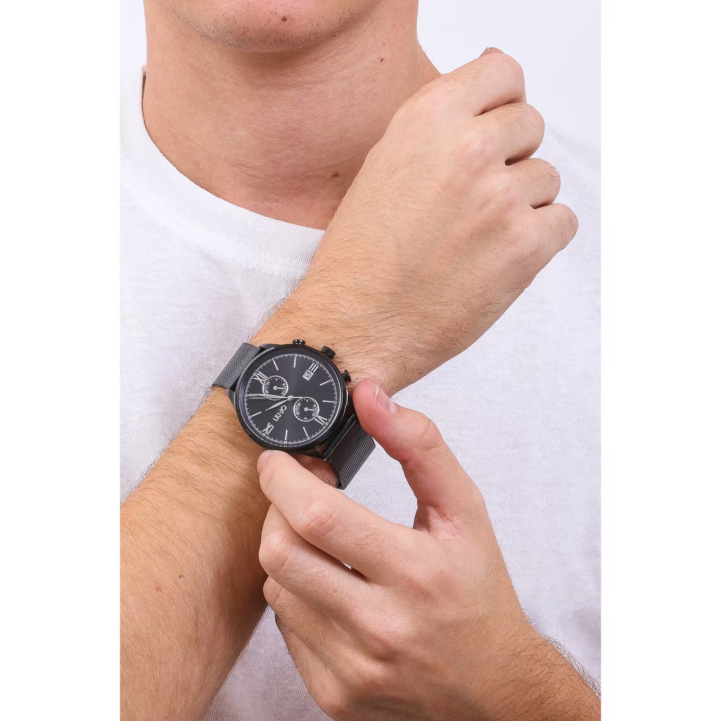 Orologio multifunzione uomo Liu Jo collezione Evolve in acciaio nero TLJ2126