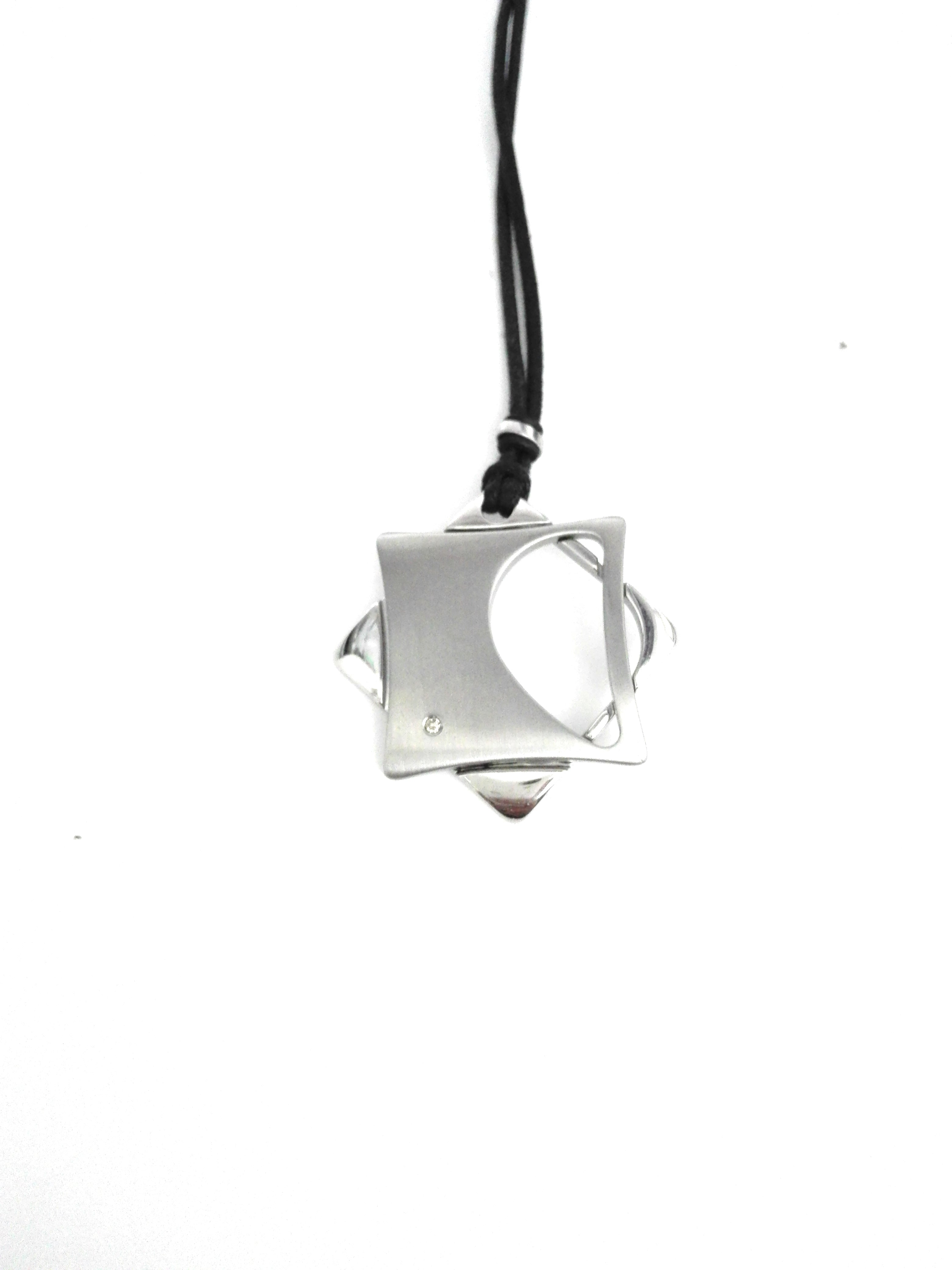 Collana donna Manuel Zed in acciaio e cordoncino U2210_0072