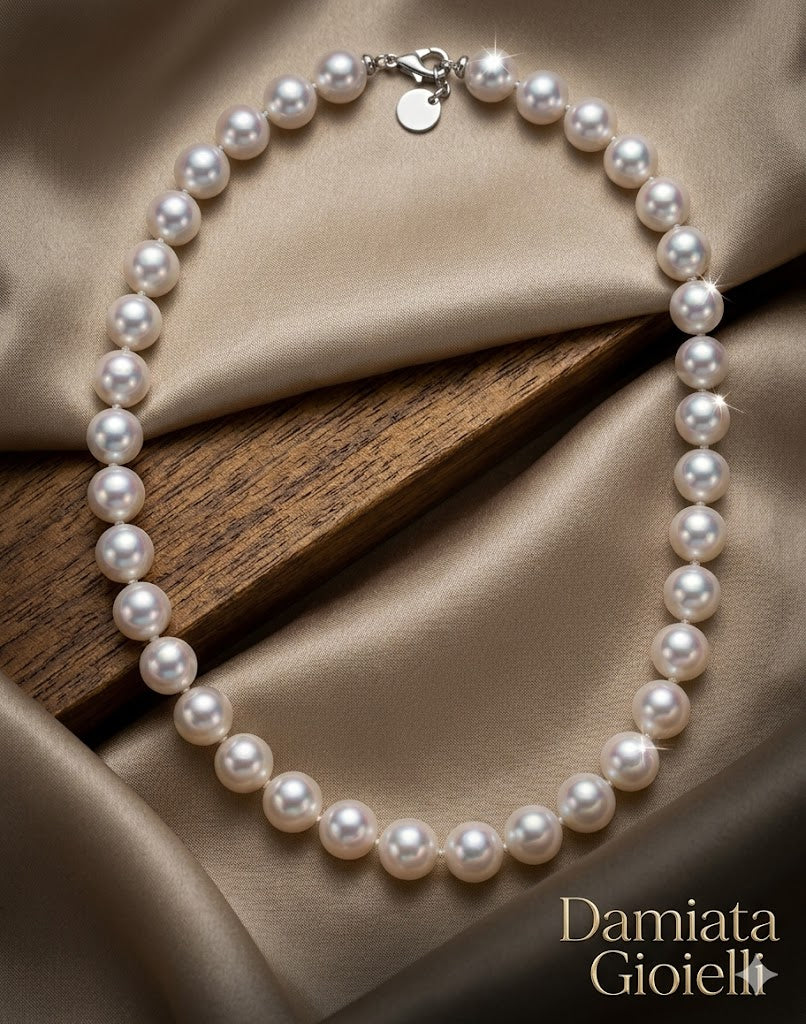 Collana donna Via Condotti in argento con perle coltivate ref. VICON18