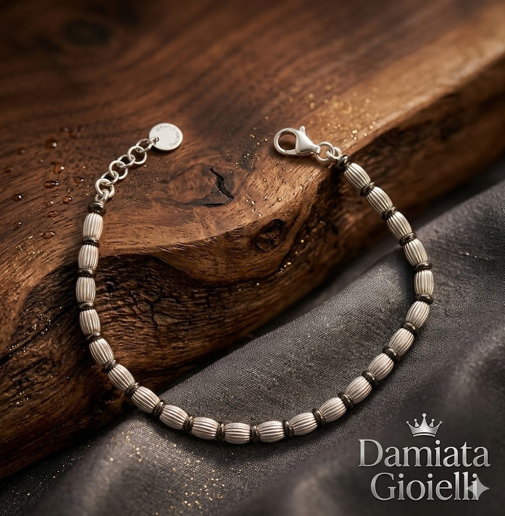 Bracciale unisex Via Condotti in argento bicolore ref. VICON8