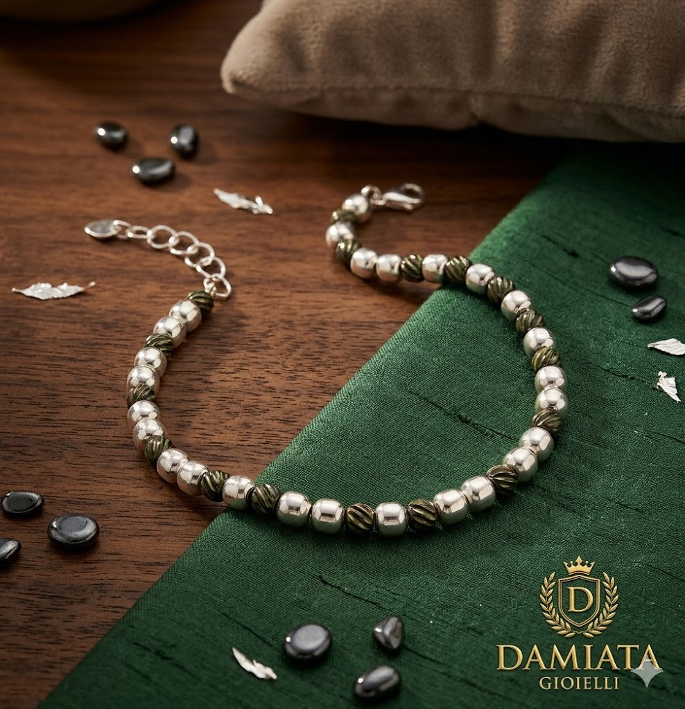 Bracciale unisex Via Condotti in argento bicolore ref. VICON9