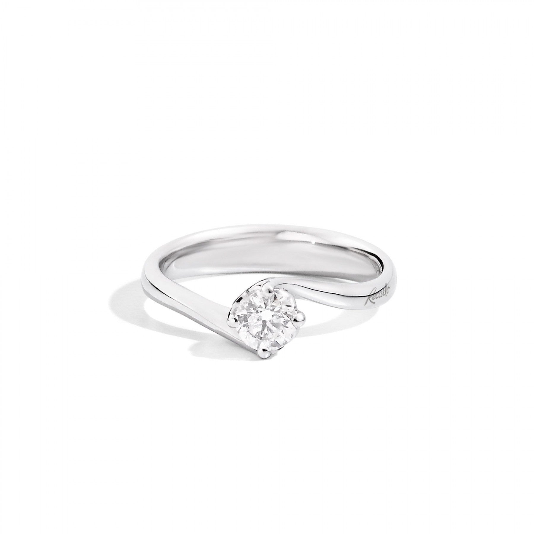 Anello solitario donna Recarlo in oro bianco e diamante R01SO195/038-14