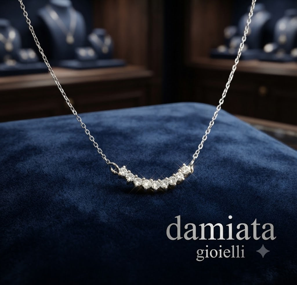 Collana donna Orelù in oro bianco e diamanti di 0,18 carati ref. XAZTOT/3