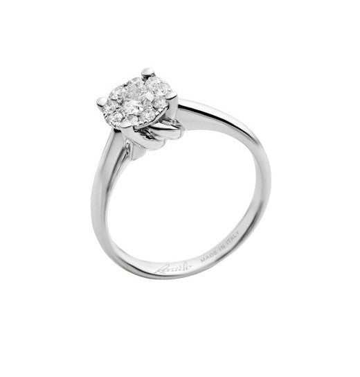 Anello solitario donna Recarlo in oro bianco e diamante XD988/015