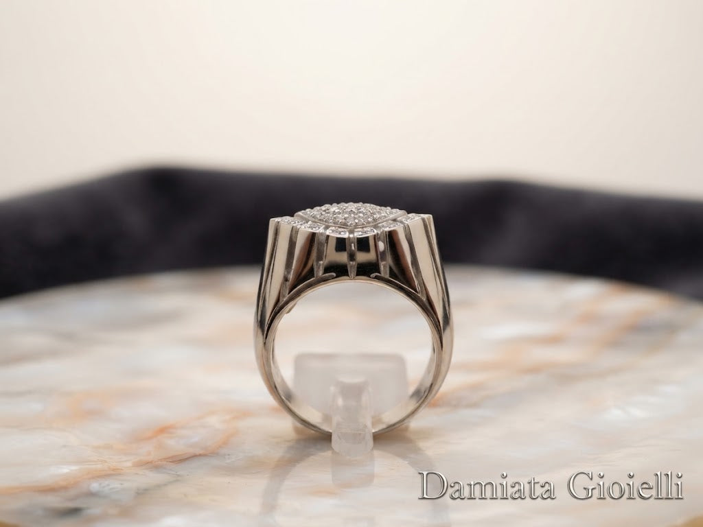 Anello fantasia donna Recarlo in oro bianco con diamanti ref. ZH076/B