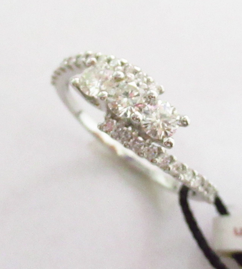 Anello trilogy donna Recarlo in oro bianco e diamanti ZR950/045