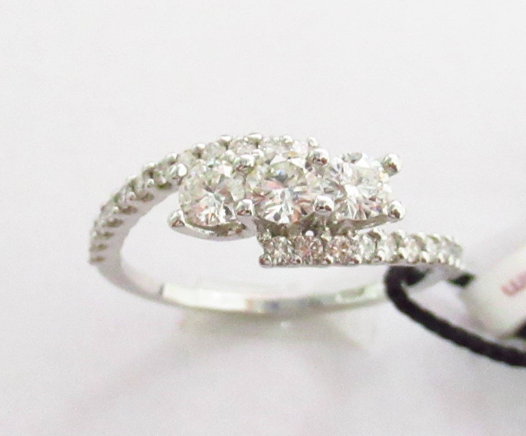 Anello trilogy donna Recarlo in oro bianco e diamanti ZR950/045